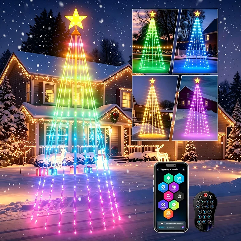PixelPine outdoor tree at night