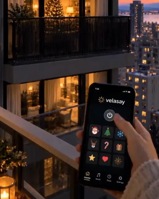Turning the lights on from the velasay app