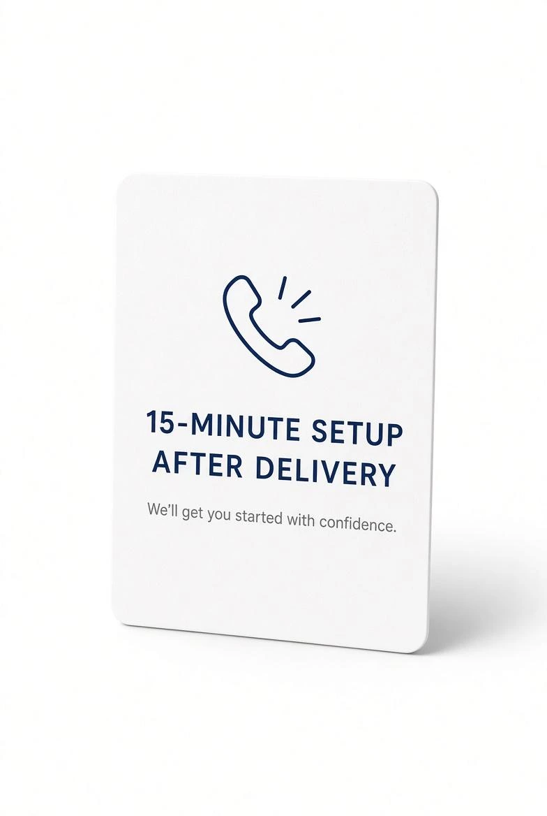 15-Minute Setup After Delivery